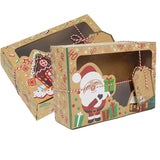 3Pcs Mix Paper Gift Boxes Large Size for Christmas Candy Cake Cookies Packaging