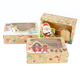 3Pcs Mix Paper Gift Boxes Large Size for Christmas Candy Cake Cookies Packaging