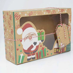 3Pcs Mix Paper Gift Boxes Large Size for Christmas Candy Cake Cookies Packaging