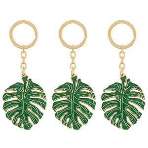 3Pcs Monstera Leaf Key Rings Pretty Keychains Lovely Key Hanging Decorations