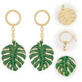 3Pcs Monstera Leaf Key Rings Pretty Keychains Lovely Key Hanging Decorations