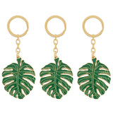 3Pcs Monstera Leaf Key Rings Pretty Keychains Lovely Key Hanging Decorations