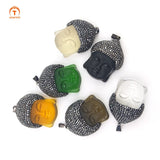 3Pcs Tinct Stone Buddha Head Amulet Pendants Crystal Pave Rhinestone Pendants