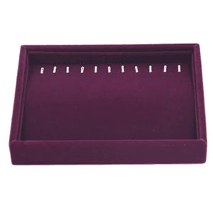 3Pcs Velvet Bangle Necklace Display Tray Earring Jewelry Case