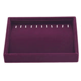 3Pcs Velvet Bangle Necklace Display Tray Earring Jewelry Case