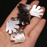 3Pcs Shell Palm Shaped Pendant Beads for DIY Jewelry Making