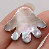 3Pcs Shell Palm Shaped Pendant Beads for DIY Jewelry Making