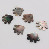 3Pcs Shell Palm Shaped Pendant Beads for DIY Jewelry Making
