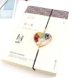 3Pcs 7 Chakra Tree of Life Healing Crystal Gravel Elastic Rope Rubber Band