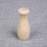 3Pcs Natural Hemu Vase Shape Wooden Crafts DIY Kids Toys