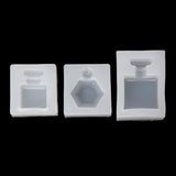 3Pcs Perfume Bottle Silicone Epoxy Resin Mold Pendant DIY Crafts