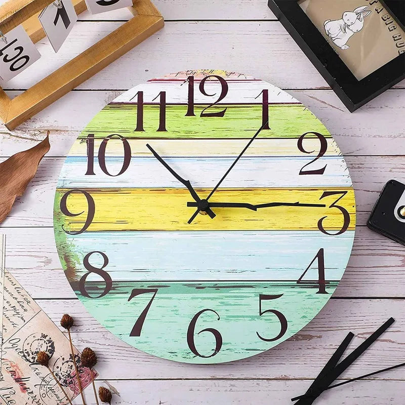 3Pcs Quartz Clock Movement Mechanism With Walnut Wood Hands