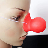 3Pcs Red Clown Nose Honking Squeaking Clown Nose with Elastic Rope for Adults