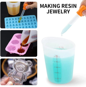3Pcs Resin Mixing Cups Plastic Measuring Cups for Resin Paint Epoxy