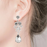 3Pcs Rhinestone Crystal Bridal Jewelry Sets Necklaces Earrings Tiaras Sets