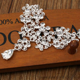 3Pcs Rhinestone Bridal Jewelry Set: Necklace, Earrings, Tiara