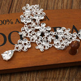 3Pcs Rhinestone Crystal Bridal Jewelry Sets Necklaces Earrings Tiaras Sets
