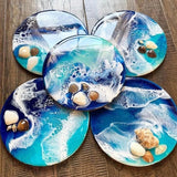 3Pcs Round Tray Coaster Epoxy Resin Mold Cup Mat Mug Pad Silicone Mould