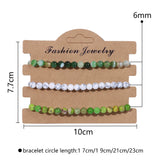 3Pcs/Set 6MM Beads Stretch Bracelets Natural Healing Stone Bracelet Set