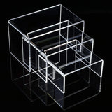 3Pcs Acrylic Display Stand Jewelry Showcase Storage Rack Shelf