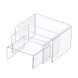 3Pcs Acrylic Display Stand Jewelry Showcase Storage Rack Shelf