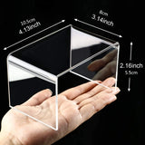 3Pcs Acrylic Display Stand Jewelry Showcase Storage Rack Shelf
