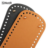 3Pcs/Set Bag Bottom Shaper DIY Knitting Crochet PU Leather Handbag Purse Base