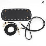 3Pcs/Set Bag Bottom Shaper DIY Knitting Crochet PU Leather Handbag Purse Base