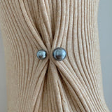 3Pcs/Set Double Pearl Brooch Pins Women Sweater Coat Dress Decoration
