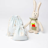 3Pcs/Set Floral Drawstring Cotton Cosmetic Pouch