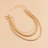 3Pcs Hip Hop Ball Beads Chain Necklace Gothic Punk Choker Necklaces