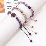 3Pcs/Set Tiger Eye Stone Bracelet Set Love Heart Bangle