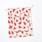 3Pcs Natural Fruit Drawstring Cosmetic Organizer Pouch