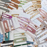 3Pcs Candy Acrylic Hairpins for Girls Natural Stone Sense Clip Accessories