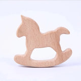 3Pcs Wooden Animal Ornaments Baby Molar Educational Toys DIY Craft Decoration