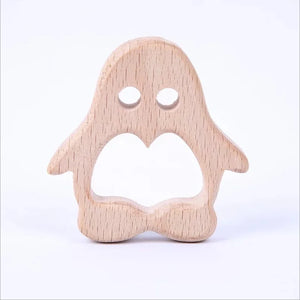 3Pcs Wooden Animal Ornaments Baby Molar Educational Toys DIY Craft Decoration