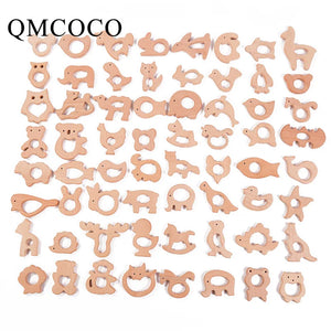 3Pcs Wooden Animal Ornaments Baby Molar Educational Toys DIY Craft Decoration