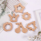 3Pcs Wooden Non-animal Baby Molar Toys Blocks DIY Craft