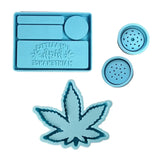 3Pcs Maple Leaf Ashtray & Spice Grinder Resin Molds Kit