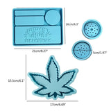 3Pcs Maple Leaf Ashtray & Spice Grinder Resin Molds Kit