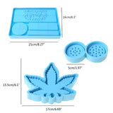 3Pcs Silicone Resin Mold Maple Leaf Ashtray & Spice Grinder Resin Kit