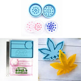 3Pcs Maple Leaf Ashtray & Spice Grinder Resin Molds Kit