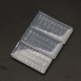 3Pcs Small Numbers Letters Mold Kit UV Resin Silicone Mold