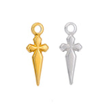 3Pcs Stainless Steel Cross Sword Charms for DIY Jewelry Making