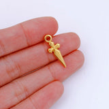 3Pcs Stainless Steel Cross Sword Charms for DIY Jewelry Making