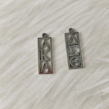 3Pcs Stainless Steel DST Letter Pendant Charms For DIY Jewelry
