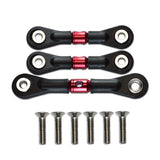 3Pcs Steering Link Rod for TT02 TT02T 1/10 RC Car, Red