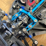 3Pcs Steering Link Rod Servo Rod for TT02 TT02T 1/10 RC Car Upgrade Parts, Blue