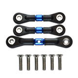 3Pcs Steering Link Rod Servo Rod for TT02 TT02T 1/10 RC Car Upgrade Parts, Blue