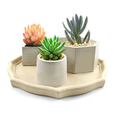 3Pcs Succulents Flower Pot Resin Silicone Mold DIY Garden Concrete Plant Pot